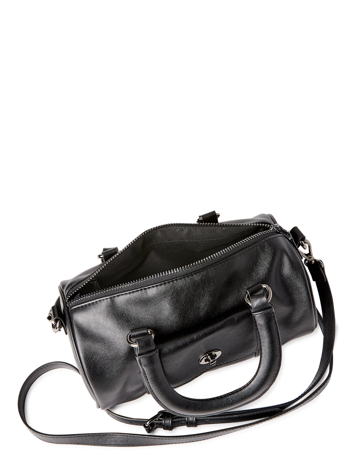 No Boundaries Faux Leather Mini Barrel Bag 