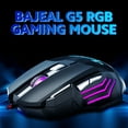 thumbnail image 2 of BAJEAL G5 Wired Gaming RGB Gaming 7 Keys Ergonomic Mice 4-gear Adjustable DPI for PC Desktop Computer Black, 2 of 5