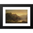 thumbnail image 2 of William Louis Sonntag 14x10 Black Modern Framed Museum Art Print Titled - New England Mountain Lake at Sunrise, 2 of 5