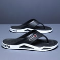 thumbnail image 5 of Rokment Mens Orthopedic Flip Flops Comfortable Non Slip Air Cushion Arch Support Walking Slip on Thong Beach Slippers Barefoot Water Sandals for Indoor Outdoor Black Size 6, 5 of 5