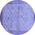 thumbnail image 1 of Ahgly Company Indoor Round Abstract Blue Modern Area Rugs, 3' Round, 1 of 4