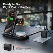 HyperGear 15-Watt PowerFold X-Ray 4-in-1 Foldable Wireless Charging Stand, 16046