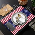 thumbnail image 6 of 4th of July Placemats Set of 4 American Flag Independence Day Tablemats for Dinner Table Stars Red White Stripe Non-Slip Washable Heat Resistant Table Mats, 6 of 6
