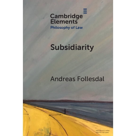Elements in Philosophy of Law Subsidiarity, (Paperback)