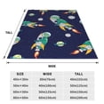 thumbnail image 5 of Bingfone Astronaut Dinosaur And Space Print Flannel Fleece Blanket Throw Blanket For Bed,Sofa,Couch,Travel,Camping(40"X30"), 5 of 9