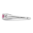 thumbnail image 3 of Survivor Collection  Sterling Silver Rhodium-plated Clear and Pink Topaz Pamela Ring, 3 of 5