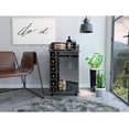 thumbnail image 4 of Tuhome Dukat Bar Cart,Two Shelves, Six Built-in Wine Rack, Four Casters -Espresso, 4 of 9