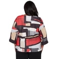 thumbnail image 2 of Alfred Dunner Womens Plus-Size Knit Colorblock Top With Necklace, 2 of 4