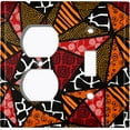 thumbnail image 4 of Metal Light Switch Plate Cover Colorful Safari African Tribal Art Tile Pattern SFR041, 4 of 13