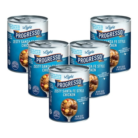 (5 Pack) Progresso Light Zesty Santa Fe Style Chicken Soup, 18.5 (Best Low Calorie Soups)