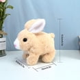 thumbnail image 3 of HUASHENG Plush Electric Little White Rabbit Simulation Pet Can Walk Move Its Mouth Shake Its Ears Long Hair Rabbit Pet Toy, 3 of 5