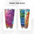 thumbnail image 3 of Salouo Rainbow Melting Ice Cream Print 20oz Tumbler with Lid,Stainless Steel Vacuum Insulated Tumbler Durable Insulated Coffee Mug Thermal Cup with Splash Proof Sliding Lid-Straw Three-piece Set, 3 of 8