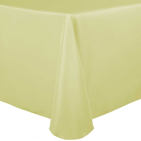 

Ultimate Textile (5 Pack) 120 x 120-Inch Square Polyester Linen Tablecloth with Rounded Corners - for Wedding Restaurant or Banquet use Maize Light Yellow