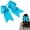 Blue, variant on CXHEGBEJ 7inch Large Hair Bows Ties for Women, Bowknot Hair Ties Grosgrain Ribbon Hair Bow Ponytail Hair Bow Elastic Bands Big Bow Hair Tie Ribbon Bow Scrunchies for Female Gift Orange