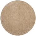 thumbnail image 3 of Safavieh Polar Shag Collection PSG800A Solid Glam 3-inch Extra Thick Area Rug, 6'7" x 6'7" Round, Light Beige, 3 of 4