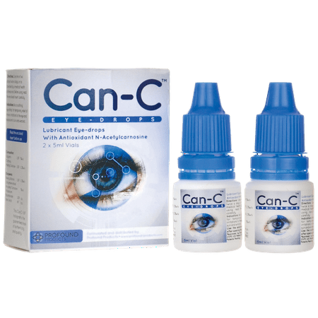 Can-C Lubricant Eye Drops with N-Acetylcarnosine 2 - 5 ml (Best Eye Drops After Cataract Surgery)
