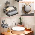 thumbnail image 2 of Suction Cup Bar Soap Dish Soap Dishes Sponge Holder R3X4, 2 of 8