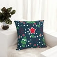 thumbnail image 6 of Fuzoiu Christmas Print Square Pillow Cover,Hidden Zipper Design,Luxury Square Pillow Case, Throw Pillow,Couch Cushion-18"x18", 6 of 7