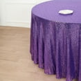 thumbnail image 5 of Efavormart 132" Wholesale Premium Table Cover Sparkly SEQUIN Round Tablecloth For Wedding Banquet Party Home Decor - Purple, 5 of 11