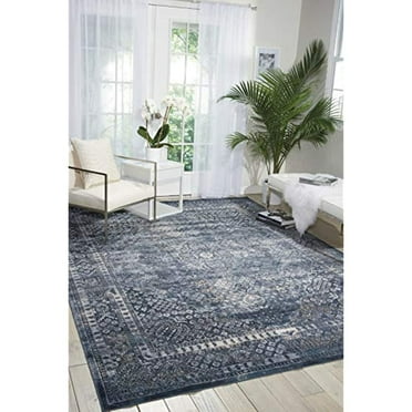 Nourison Home Malta MAI01 Navy/White/Brown Indoor Area Rug - 3'11 x 5'7