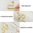 thumbnail image 3 of Servilleteros en forma de serpiente, hebillas de animales para servilletas, hebilla de tejido (dorado), 2 uds., 3 of 6