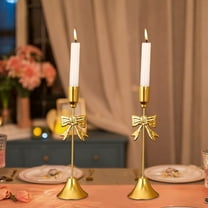 Brass Gold Metal Taper Candle Holders Candlestick Holders Candle Holders Candlestick Holders Metal Candles Holder for Valentine's Day Table Decor Wedding Housewarming Gift