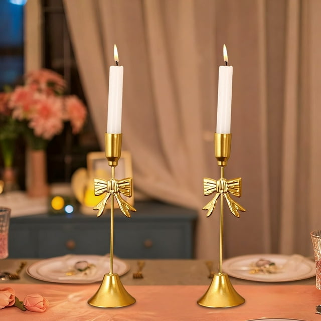 QTOCIO European Home Romantic Table Decorations Candlelight Dinner Accessories Decorative Candlestick Ornaments