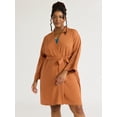 thumbnail image 2 of Joyspun Women's Shawl Collar Knit Robe, Size S to 3X, 2 of 5