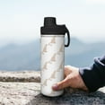 thumbnail image 7 of Lsque Leopard Print Pattern Water Bottle,18oz Sports Insulated Kettle for Cycling Gym Basketball Outdoor, Suitable as a Present, 7 of 7