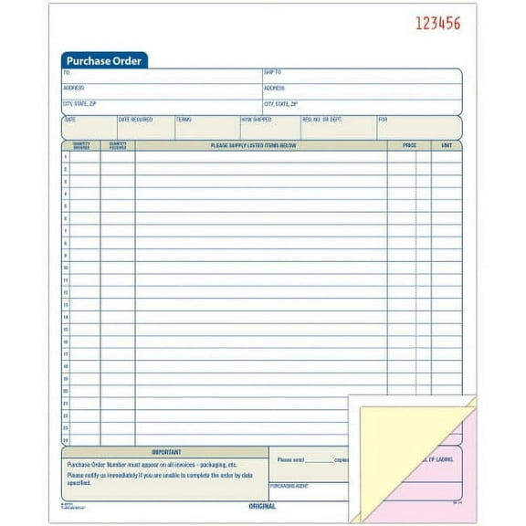 Adams Purchase Order Book