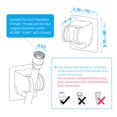 thumbnail image 2 of KAIYING Support de Pommeau de Douche à Main Autocollant, Support de Baguette Universel à Angle Réglable pour RV et Salle de Bain, Chrome, 2 of 6