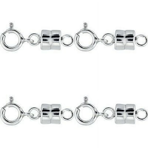 4 - NEW SOLID .925 Sterling Silver Barrel Magnetic Converter Necklace Clasp