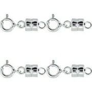 SWEET PEA JEWELLERY 4 - NEW SOLID .925 Sterling Silver Barrel Magnetic Converter Necklace Clasp