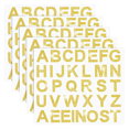 thumbnail image 1 of 170 Pcs Silver Rhinestone Letter Stickers, 5 Sheets 34 Letters Glitter Bling Alphabet Letter Stickers Gold, 1 of 7