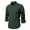 1 Army Green, variant on Formal Shirts for Men Smart Casual Cotton Dress Shirts Long Sleeve Fitted Designer Shirt Grandad Collar Business Shirt Plain Colour Button Dressy Tops Mens Fashion Dinner Gear