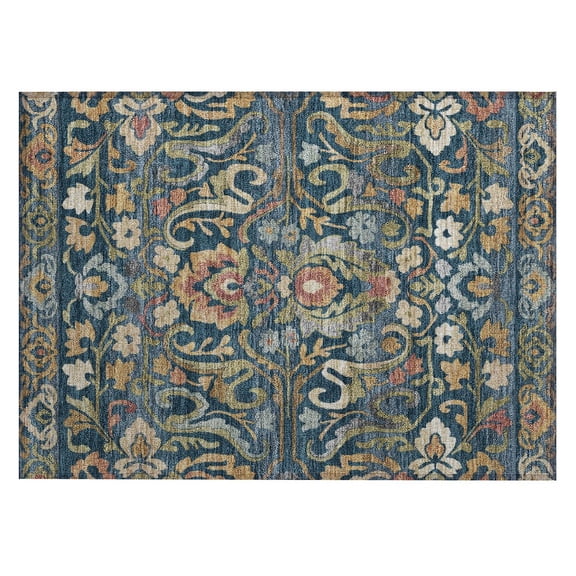 Dalyn Rugs Machine Washable Indoor/Outdoor Chantille ACN2193 Navy 1'8" x 2'6" Rug