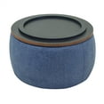 thumbnail image 3 of Round Storage Ottoman, 2 in 1 End Table Ottoman Seat Footstool with Removable Lid, Upholstered Fabric Large Storage Ottoman for Living Room Bedroom, 25.5"x25.5"x14.5", Navy, 3 of 7
