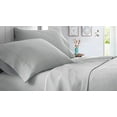 thumbnail image 3 of Sheet Set - 4 Piece 100% Egyptian Cotton, Luxury Soft and 600TC, Deep Pocket of 12 Inch Fitted Sheet, Long Staple & Comfy Sheets with Pillowcases - Light Grey Solid, Cal-King Size., 3 of 6