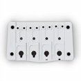 thumbnail image 1 of Hipshot 4-String TransTone Bass Bridge - CHROME, 1 of 2