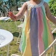 thumbnail image 5 of HBFAGFB Robes d'Été pour Filles Robe de Fête Sans Manches à Rayures Décontractée Taille 130, 5 of 5