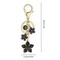 thumbnail image 2 of Yucurem Initial Flower Keychain for Women, Letter Flower Charms Accessories Keyring for Purse Bag Backpack (Black), 2 of 7