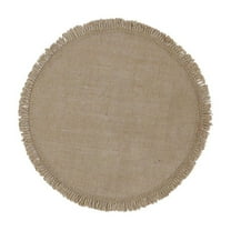 Burlap Round Braided Placemats for Dining Tables 15 Inch Heat Resistant Jute Table Mats Farmhouse Woven Fabric Natural Place mats for Decoration (Twine Circle)