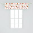 thumbnail image 2 of Ambesonne Autumn Window Valance, Season Forest Flora Design, 42" x 12", Vermilion Mustard and White, 2 of 3