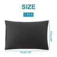 thumbnail image 6 of PiccoCasa 2 Packs Microfiber Pillowcases with Envelope Closure, Queen Black, 6 of 8