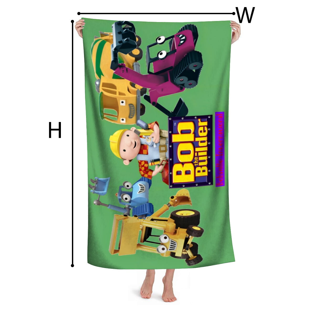 Bob the Builder Gifts Beach Towel for Women Girl Birthday Inspired Fan Bath Outdoor Music Lover