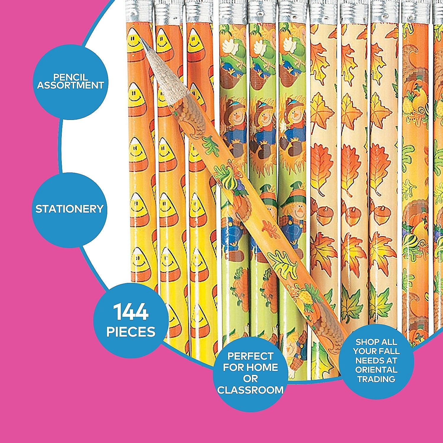 Fall Pencil Assortment - Gr - Stationery - 144 Pieces