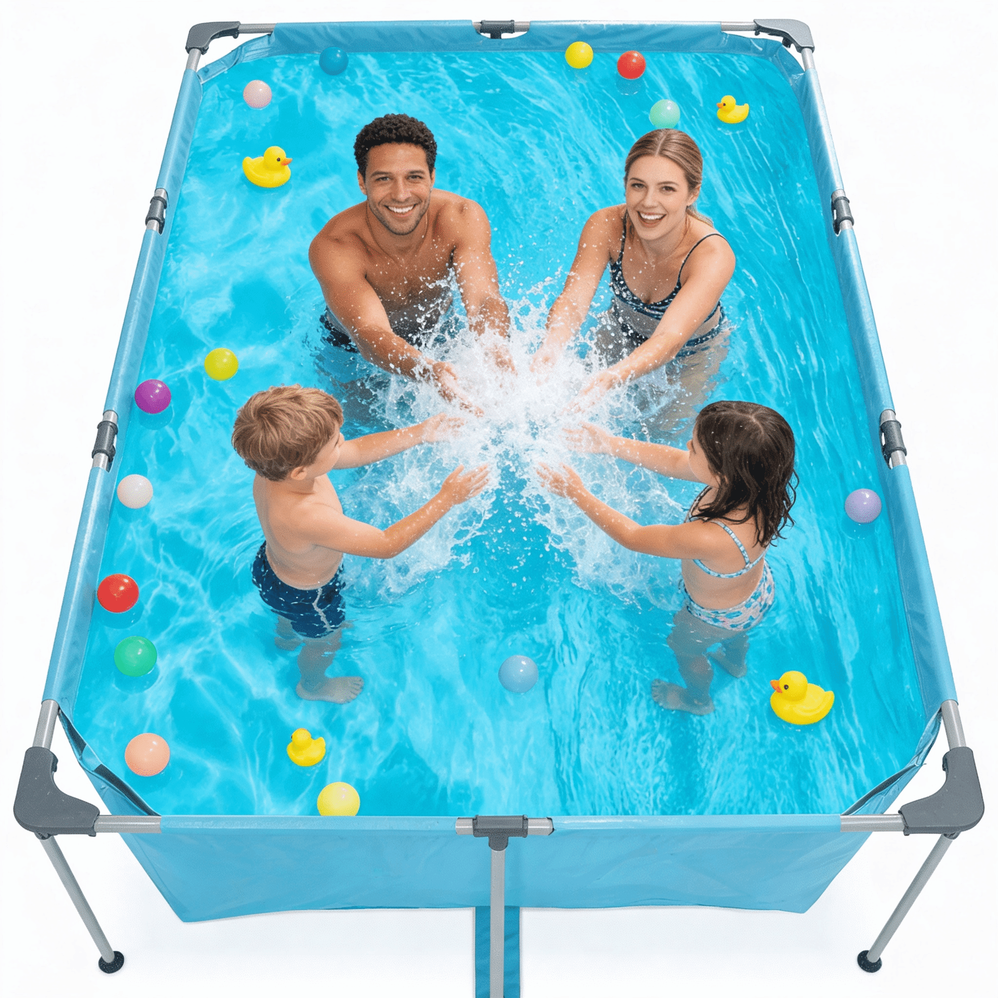 GASKY 10FT Swimming Pools All-Season Versatility Above Ground Swimming Pool 1010 Gallons for Pets Adults Family Teenagers Blue Just Pool