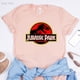 thumbnail image 3 of Camiseta con estampado gráfico de Jurassic Park, color rosa y gris, ropa para mujer 2024, camiseta de dinosaurio R-Rex, camiseta Harajuku para mujer, camisetas de verano, 3 of 5