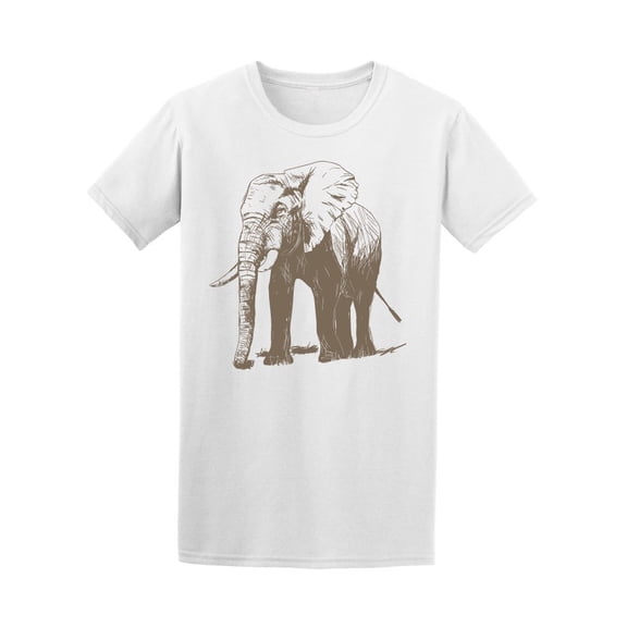 Adult Elephant Ink Style Tee Men's -Image by Shutterstock