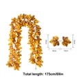 thumbnail image 3 of Artificial Maple Leaf Garland,Fall Foliage Autumn Vine Decor for Front Door Fireplace Livingroom Wall Thankgiving Decoration, 3 of 8